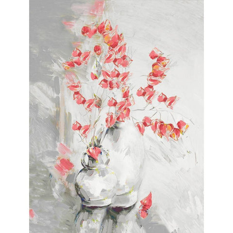 Red Roses II White Modern Wood Framed Art Print by French-Roussia, Heather A.