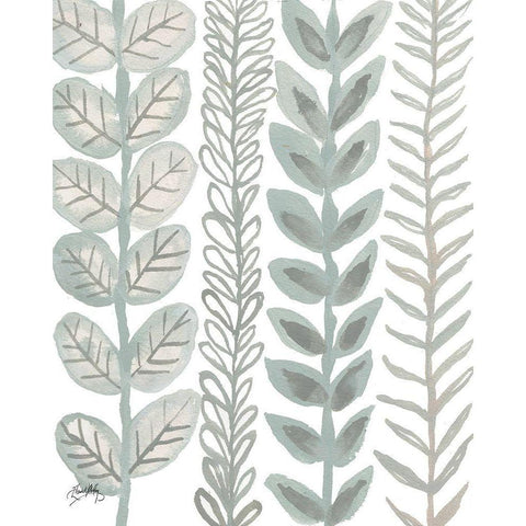 Floral Shades of Gray II White Modern Wood Framed Art Print by Medley, Elizabeth