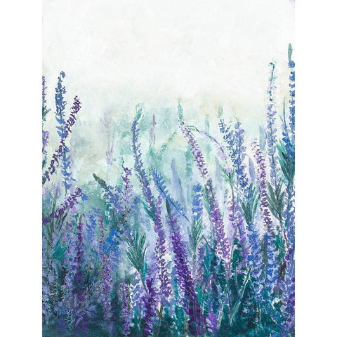 Lavender Garden I Black Modern Wood Framed Art Print by Pinto, Patricia