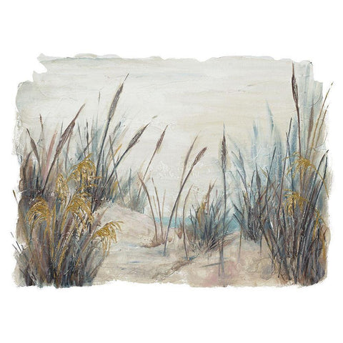 Tall Beach Grass Gold Ornate Wood Framed Art Print with Double Matting by Pinto, Patricia