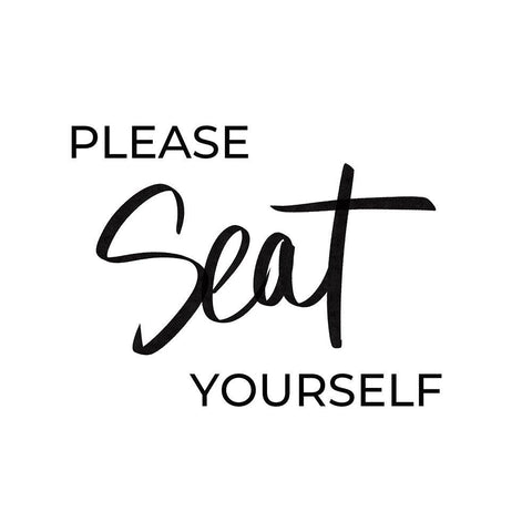 Seat Yourself White Modern Wood Framed Art Print by Quach, Anna