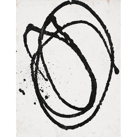Going In Circles On White I Black Modern Wood Framed Art Print by Bryant, Susan