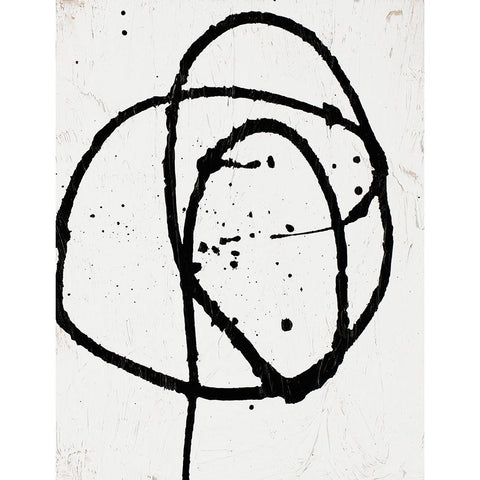 Going In Circles On White I Gold Ornate Wood Framed Art Print with Double Matting by Bryant, Susan
