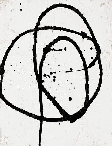 Going In Circles On White I White Modern Wood Framed Art Print with Double Matting by Bryant, Susan