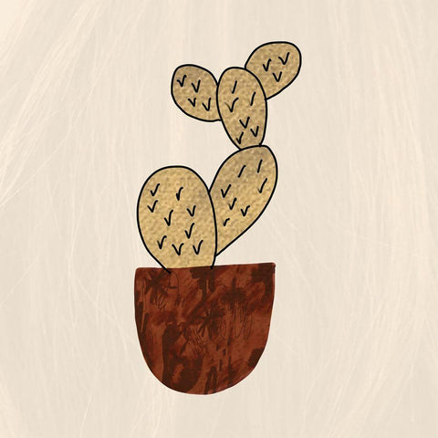 Cacti Plant Black Modern Wood Framed Art Print by Bryant, Susan