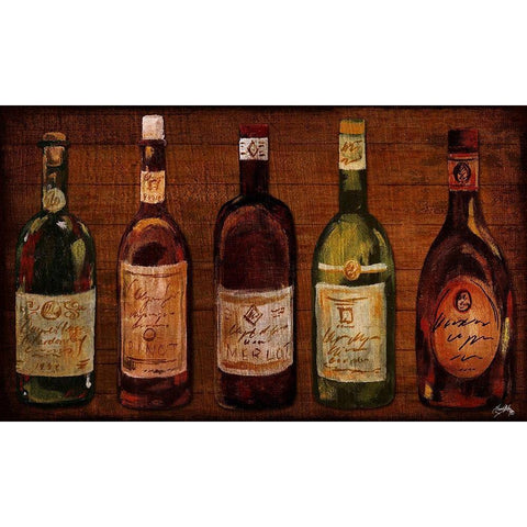 Wine Row White Modern Wood Framed Art Print by Medley, Elizabeth