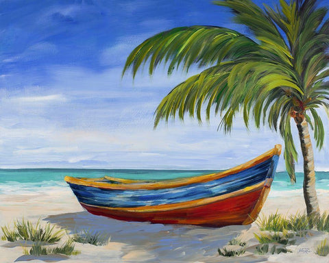 Run Ashore Black Ornate Wood Framed Art Print with Double Matting by DeRice, Julie