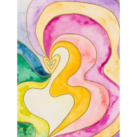 Rainbow Love Black Modern Wood Framed Art Print by James, Nola