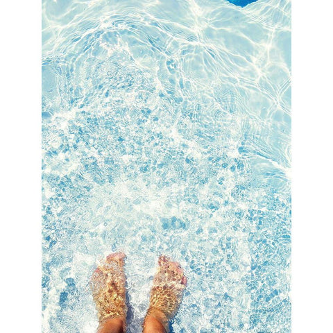 Relaxed Feet Black Modern Wood Framed Art Print by Jane, Sarah