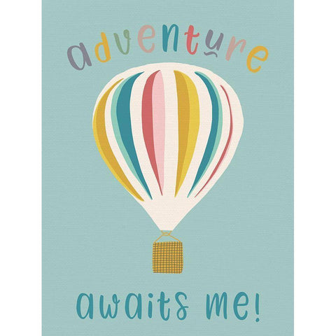 Adventure Awaits Me Black Modern Wood Framed Art Print by Bucheli, Jen