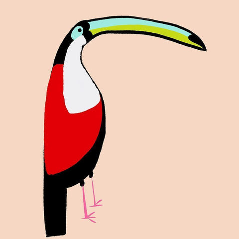 Abstract Toucan Gold Ornate Wood Framed Art Print with Double Matting by Bryant, Susan
