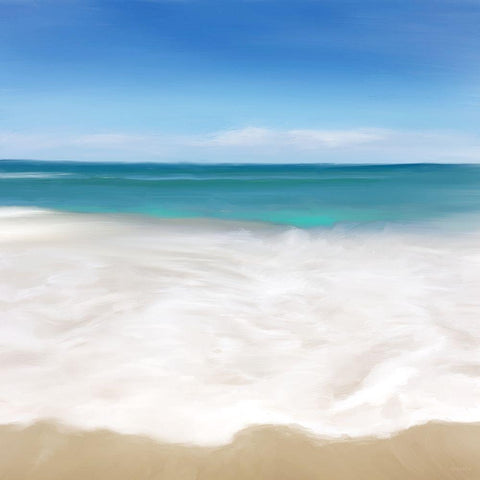 Shore Break II Black Modern Wood Framed Art Print by Meneely, Dan