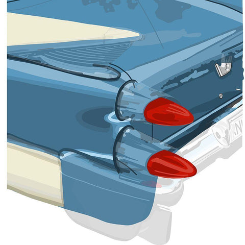 Vintage Car Shot II White Modern Wood Framed Art Print with Double Matting by Bucheli, Jen