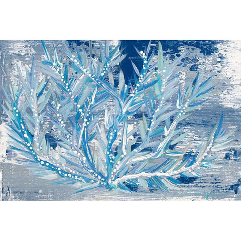 Azul Dotted Coral Horizontal White Modern Wood Framed Art Print by Ritter, Gina