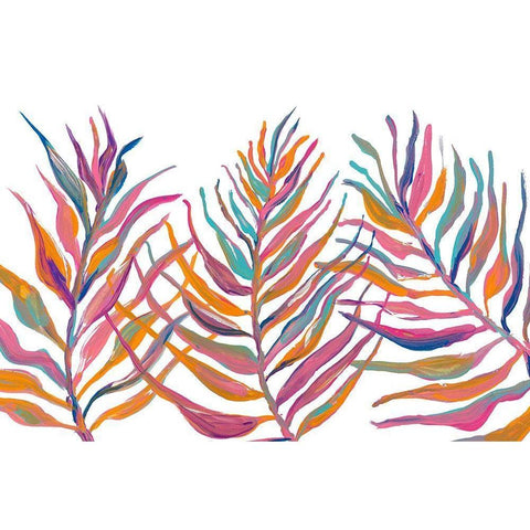 Colorful Palm Leaves IV Black Modern Wood Framed Art Print by Ritter, Gina