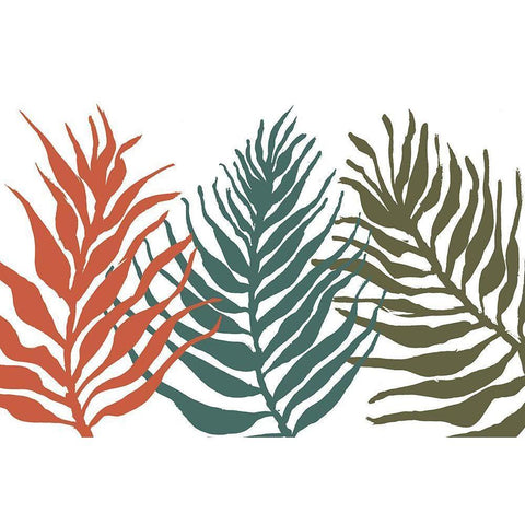 Palm Trio Black Modern Wood Framed Art Print by Ritter, Gina