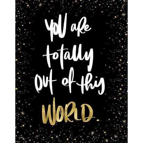 Out Of This World Black Modern Wood Framed Art Print with Double Matting by Medley, Elizabeth