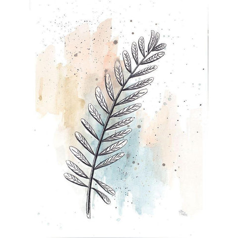 Soft Nature I Black Modern Wood Framed Art Print by Pinto, Patricia