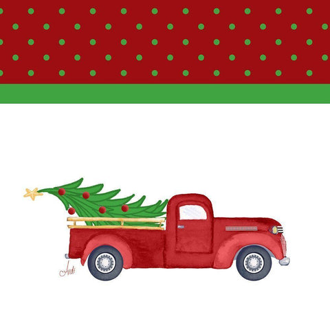 Country Christmas I Gold Ornate Wood Framed Art Print with Double Matting by Metz, Andi