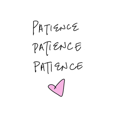 Patience Black Modern Wood Framed Art Print by SD Graphics Studio