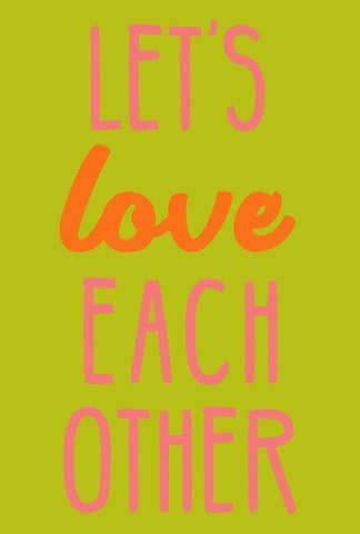 Lets Love Each Other Black Ornate Wood Framed Art Print with Double Matting by SD Graphics Studio