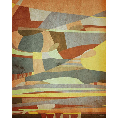 Broken Sky Abstract White Modern Wood Framed Art Print by Meneely, Dan