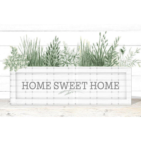 Home Sweet Home Black Modern Wood Framed Art Print with Double Matting by Gaynor, Janice