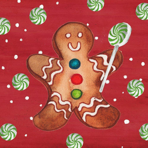 Gingerbread And Hot Cocoa I Black Modern Wood Framed Art Print by Medley, Elizabeth