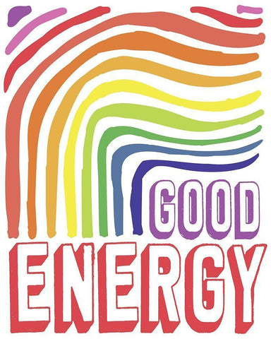 Good Energy White Modern Wood Framed Art Print with Double Matting by Medley, Elizabeth