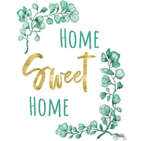 Home Sweet Home White Modern Wood Framed Art Print by Medley, Elizabeth