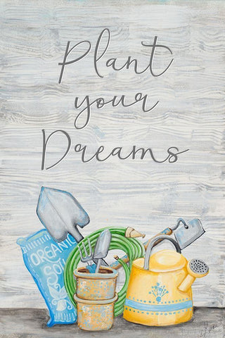 Garden Tools White Modern Wood Framed Art Print with Double Matting by Ritter, Gina