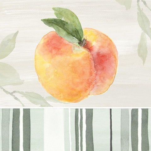 Une Peche II Black Ornate Wood Framed Art Print with Double Matting by Loreth, Lanie