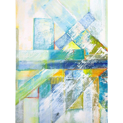 Summerview Abstract  I Black Modern Wood Framed Art Print by Diannart