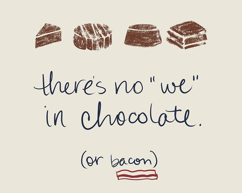 There Is No We In Chocolate White Modern Wood Framed Art Print with Double Matting by Navas, Emily