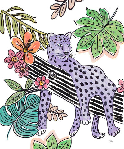 Jungle Aesthetic White Modern Wood Framed Art Print with Double Matting by Pinto, Patricia
