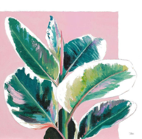 New Tropics I White Modern Wood Framed Art Print with Double Matting by Pinto, Patricia