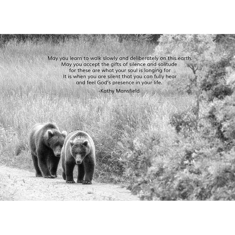 Learn To Walk Slowly Black Modern Wood Framed Art Print with Double Matting by Mansfield, Kathy