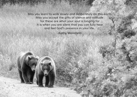 Learn To Walk Slowly Black Ornate Wood Framed Art Print with Double Matting by Mansfield, Kathy