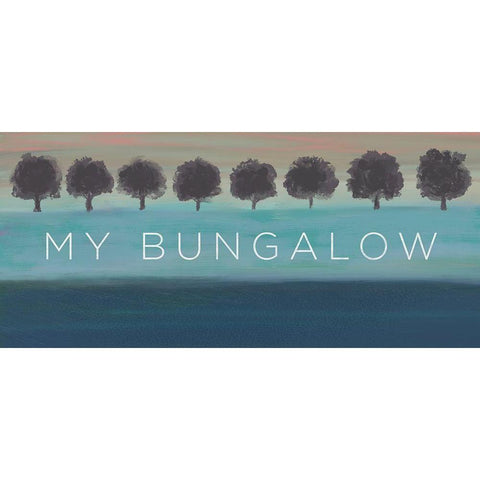 My Bungalow Black Modern Wood Framed Art Print by Meneely, Dan