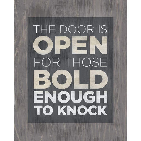 The Door Is Open Black Modern Wood Framed Art Print with Double Matting by Meneely, Dan