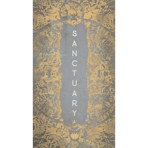 Sanctuary Black Modern Wood Framed Art Print with Double Matting by Meneely, Dan