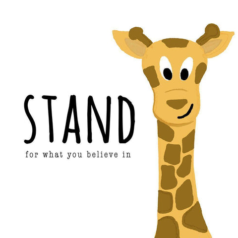 Stand For What You Believe In Black Ornate Wood Framed Art Print with Double Matting by Wilson, Kali