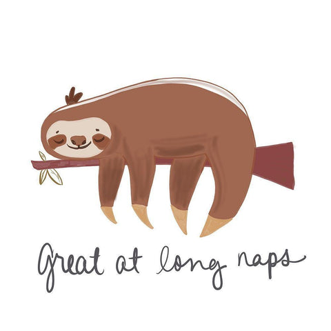 Long Naps Gold Ornate Wood Framed Art Print with Double Matting by Navas, Emily