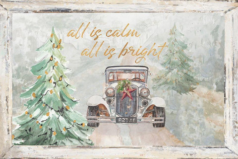 All Is Calm Black Ornate Wood Framed Art Print with Double Matting by Pinto, Patricia
