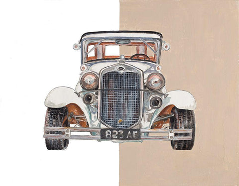 Old Time Road White Modern Wood Framed Art Print with Double Matting by Pinto, Patricia