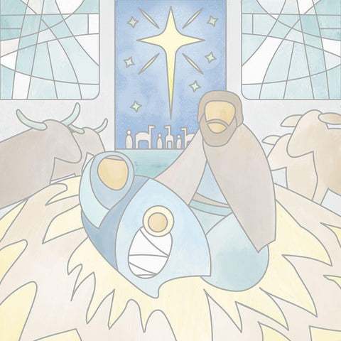 Nativity Black Modern Wood Framed Art Print by Meneely, Dan