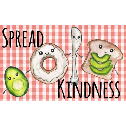 Spread Kindness White Modern Wood Framed Art Print by Medley, Elizabeth