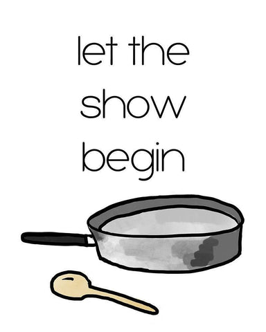 Let The Show Begin Black Ornate Wood Framed Art Print with Double Matting by Wilson, Kali