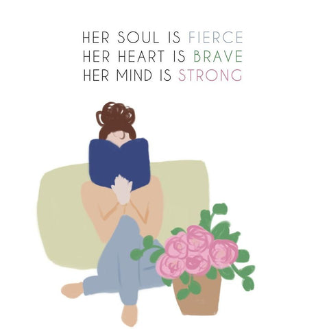 HER Black Modern Wood Framed Art Print by Quach, Anna