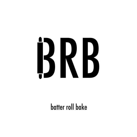 BRB Black Modern Wood Framed Art Print by Quach, Anna